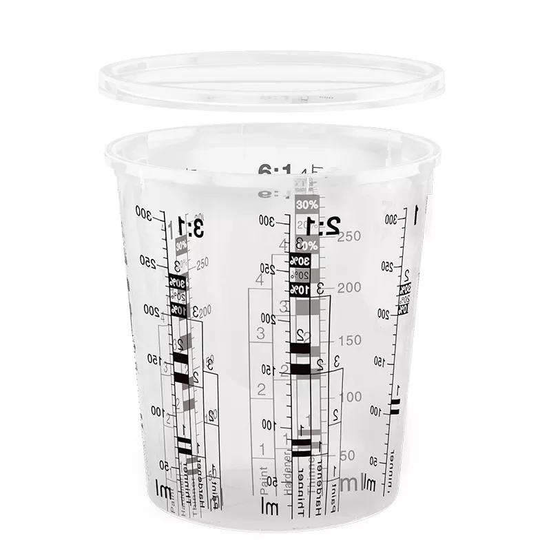 385 ml PP Automotive Paint Mixing Cup med låg