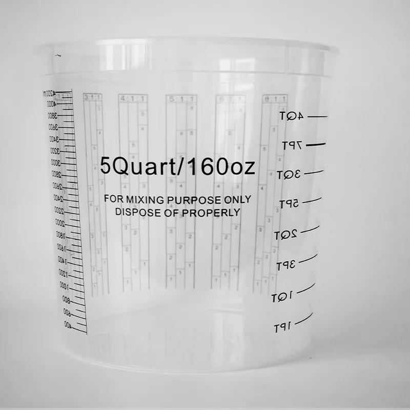 5000 ml PP Automotive Paint Mixing Cup med låg